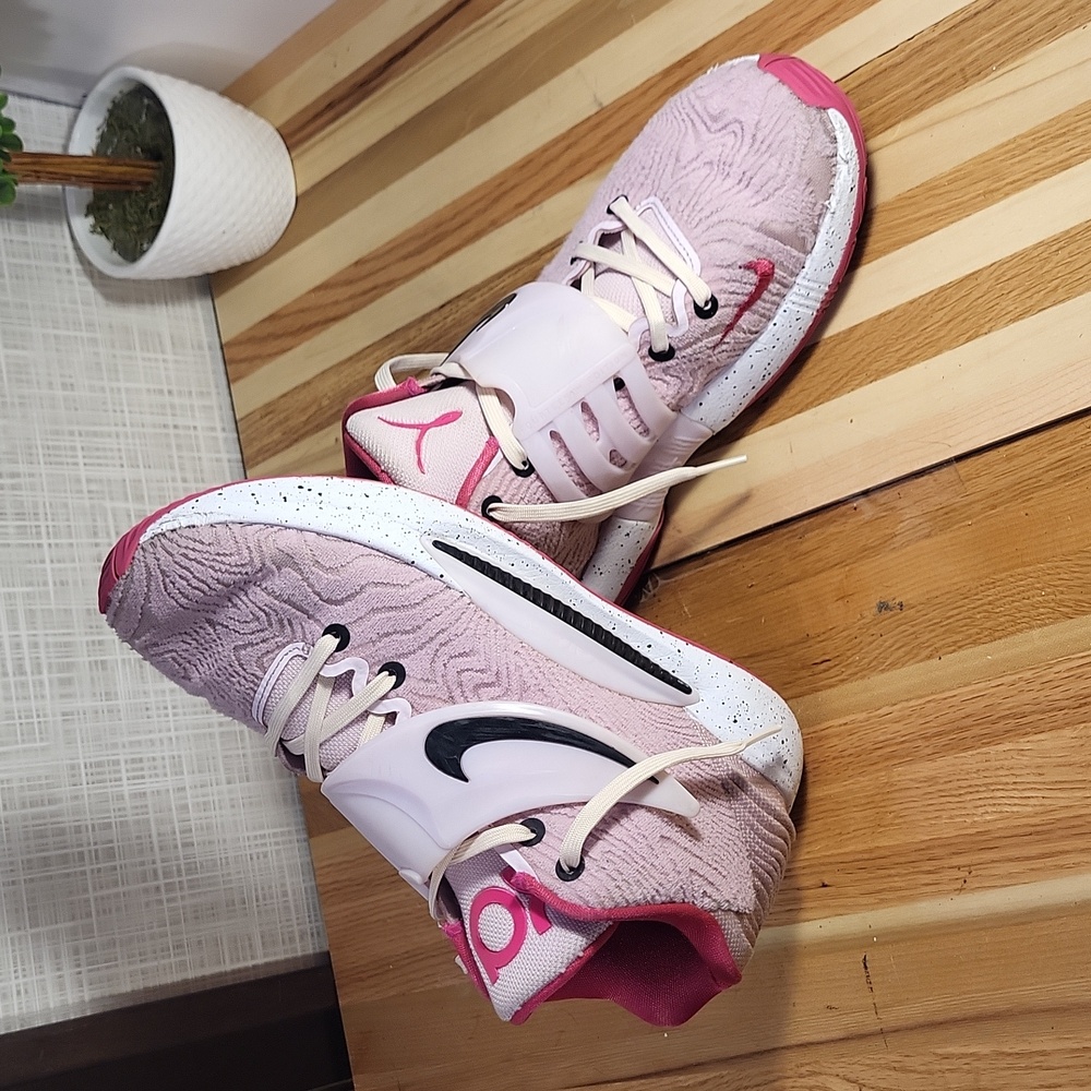Nike KD 14, Kay Yow Pink White, Breast Cancer Awareness, Sneakers